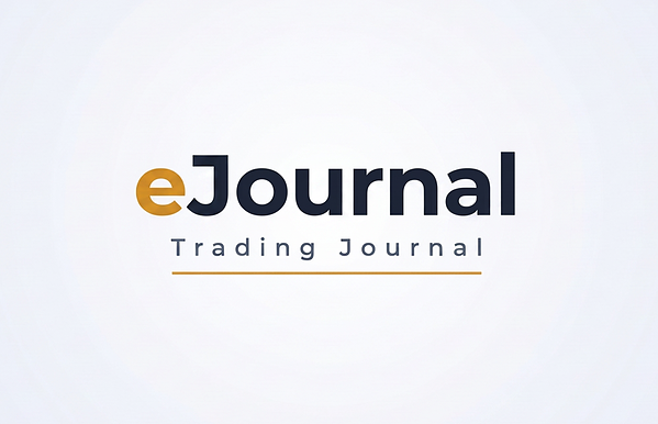 eJournal wordmark splash screen — Trading Journal for Kotlin Multiplatform